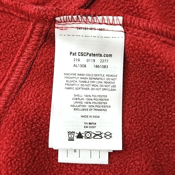 Columbia Women's Basin Butte Red Fleece Full Zip Omni Shield Jacket Size Medium - Picture 14 of 16